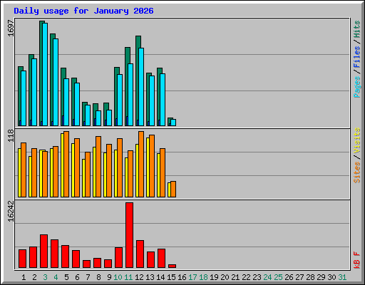 Daily usage for January 2026